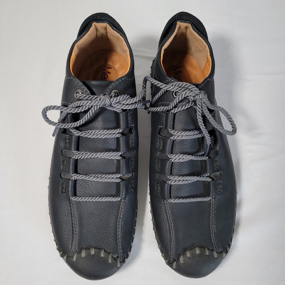 Mens Ankle Loafers EU Sz 46 Black Casual Driving Walking Leisure Cabincore - Picture 2 of 11